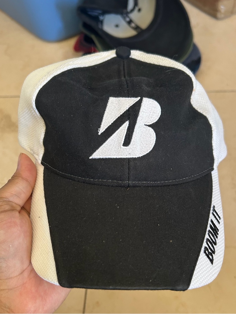 Black and White Bridgestone Cap - Logo #92